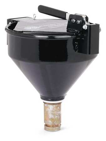 PIG Drum Funnel, Steel, 15 in. H, Black DRM1128-BK-NPT