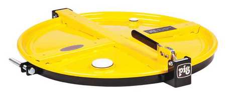 PIG Drum Lid, Steel, 4-3/8 in. H, Yellow DRM1065-YW