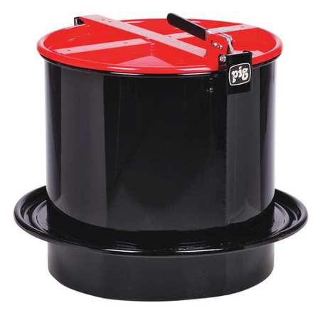 PIG Drum Funnel, Steel, 18-1/4 in. H, Red DRM1213-RD