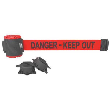 Banner Stakes Magnetic Belt Barrier, Danger Keep Out, Rd MH5009