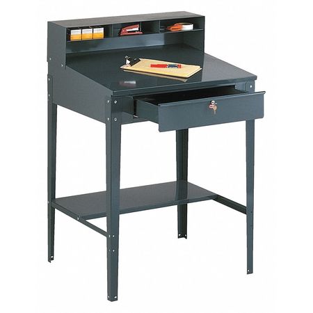 Edsal Open Shop Desk, Gray, Steel 620