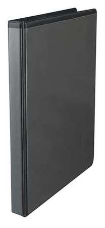 Zoro Select 1/2" Round Ring Binder, Black UNV20951