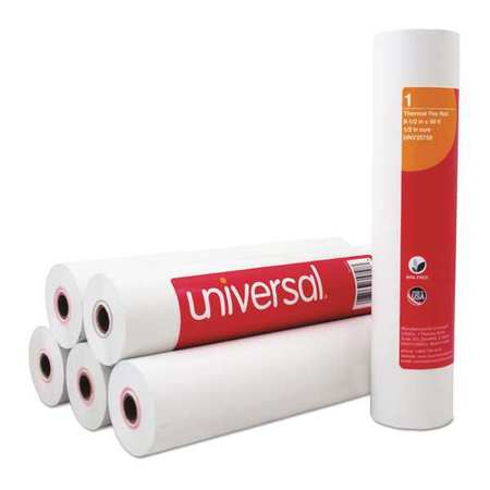 UNIVERSAL ONE Thermal Facsimile Paper, 98 ft. L, PK6 UNV35758
