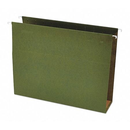 Zoro Select Box Hanging File Folders 8-1/2" x 11", 3" Expansion, Standard Green, Pk25 UNV14143