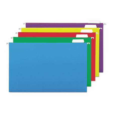 Universal One Hanging File Folders, Assorted, PK25 UNV14221