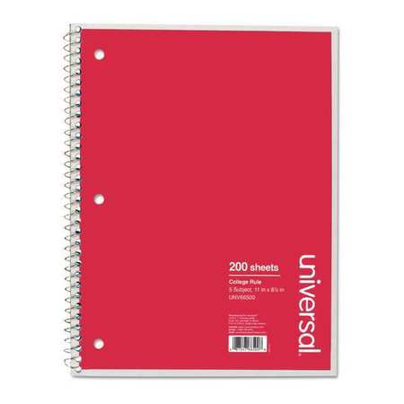 UNIVERSAL ONE Writing Pad, College, 8-1/2x11in, 200 Sh. UNV66500