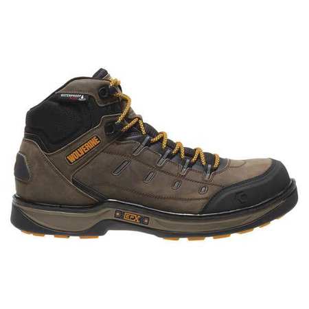 Wolverine Size 7 Men's Hiker Boot Composite Work Boot, Taupe/Yellow ...