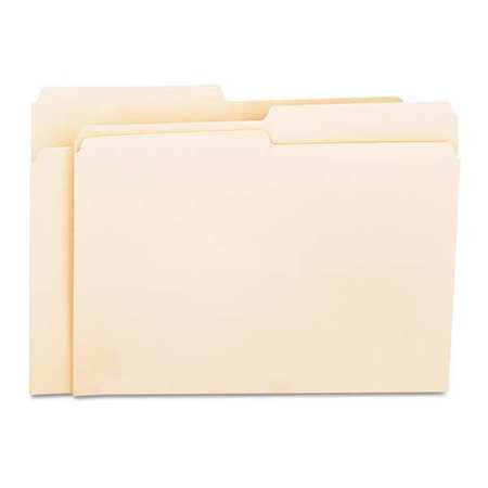 Universal One Top Tab File Folder, 1/5, Manila, PK100 UNV12112