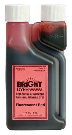 KINGSCOTE Leak Detection Dye, Red Fluorescent, 4 oz 506250-RF4