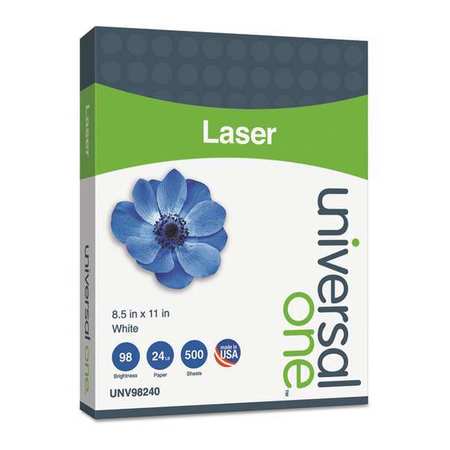 Universal One Laser Paper, 8-1/2in.x11in., 24 lb., PK500 UNV98240