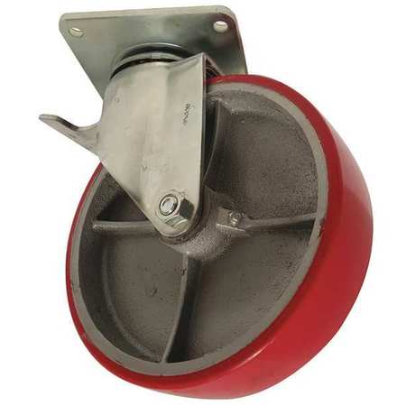 PAYSON CASTERS Scaffold Plate Caster, Polyurethn, 1000 lb 200-8UL-SK-B