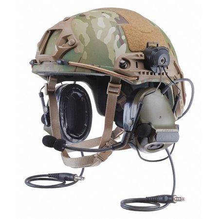 3M Headset, Helmet Attached, Green MT17H682P3AD-47 GN