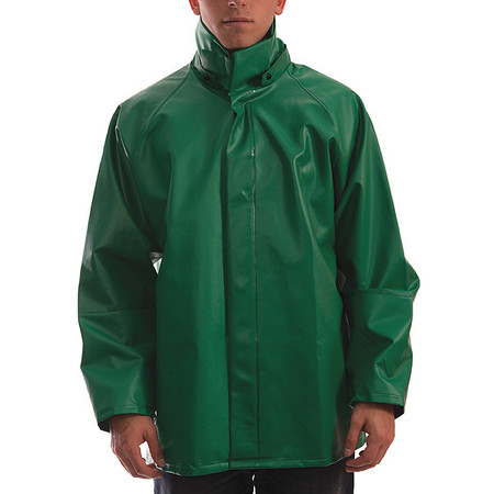 TINGLEY Safetyflex Flame Resistant Rain Jacket, Green, S J41248