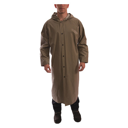 TINGLEY Magnaprene Flame Resistant Rain Coat, Tan, 2XL C12168