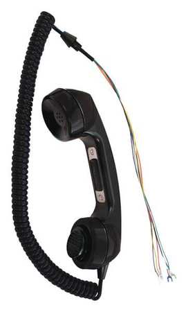 Hubbell Gai-Tronics Handset, Plastic, Black, Corded 10111-104