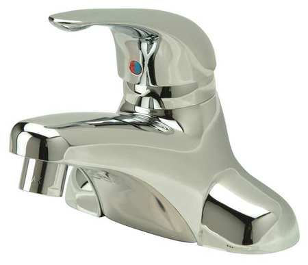 Zurn Lever Handle 4" Mount, 2 Hole Low Arc Bathroom Faucet, Polished chrome Z7440-XL