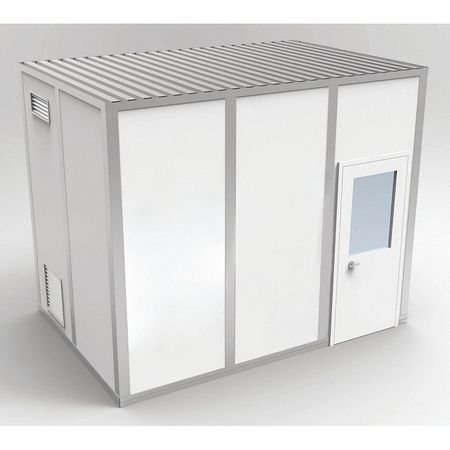 PORTA-FAB 4-Wall Cleanroom Modular In-Plant Office, 10 ft 1 3/4 in H, 12 ft 4 1/2 in W, 8 ft 4 1/2 in D 8CR812