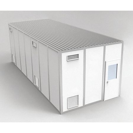 PORTA-FAB 4-Wall Cleanroom Modular In-Plant Office, 10 ft 1 3/4 in H, 28 ft 4 1/2 in W, 12 ft 4 1/2 in D 8CR1228