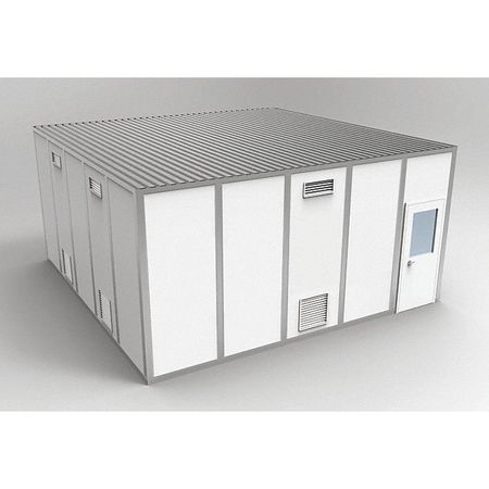 PORTA-FAB 4-Wall Cleanroom Modular In-Plant Office, 10 ft 1 3/4 in H, 20 ft 4 1/2 in W, 20 ft 4 1/2 in D 8CR2020