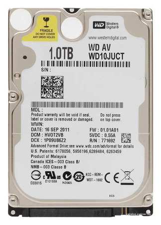 ACTI Hard Drive, Metal, 1TB, For NVR PHDD-1200