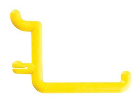 FUNCTIONAIRE Locking Pegboard Hooks, 2 in.L, Yellow, PK8 FH4-2