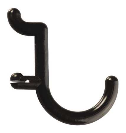 Functionaire Locking Pegboard Hooks, 1 in. L, Blk, PK25 25-FH1-4