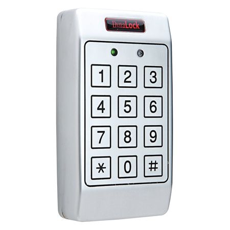 DYNALOCK Access Keypad, Steel, White, 4in. Hx3in. W 7300