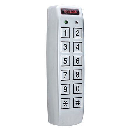 DYNALOCK Access Keypad, Steel, White, 6in. Hx2in. W 7350