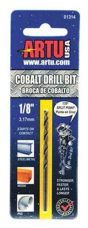ARTU 1/8" Cobalt Jobber Length Drill Bit 01314