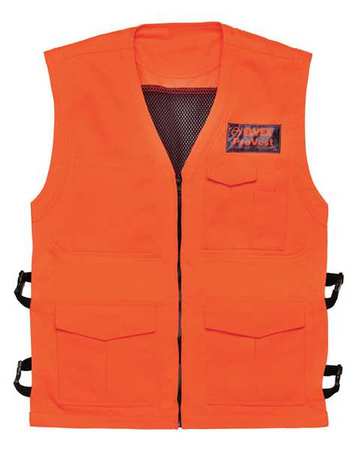 DELTA PLUS Vest, Chainsaw, Orange, Sz 38 to 42 In JE-70M