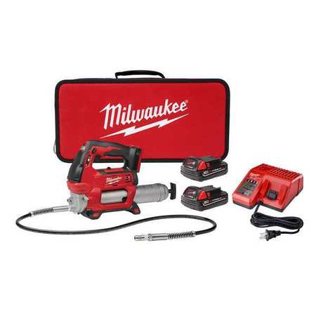 Milwaukee Tool M18 Cordless 2-Speed Grease Gun Kit 2646-22CT