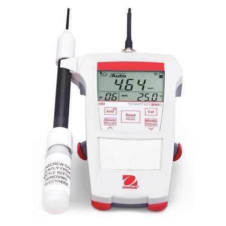 OHAUS Dissolved Oxygen Meter, LCD, 1 or 2 Point ST300D