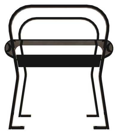 Thomas Steele Outdoor Bench, 49 in. L, 25-1/4 in. H, Blck CRF-4-VS-B