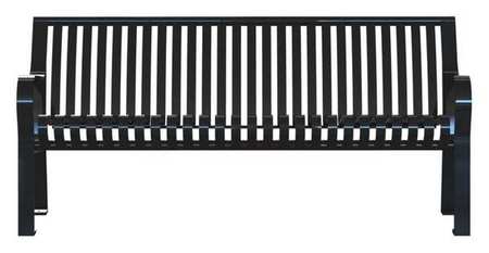 Thomas Steele Outdoor Bench, 71 in. L, 27-1/2 in. H, Blck QS-CRB-6-VS-B