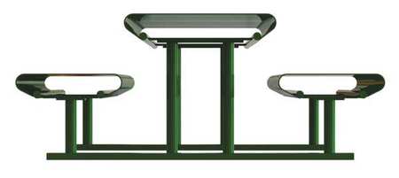 Thomas Steele Picnic Table, Blue, 94 in. D, 77-1/2 in. W CRTP-8HCS-FS-MBL