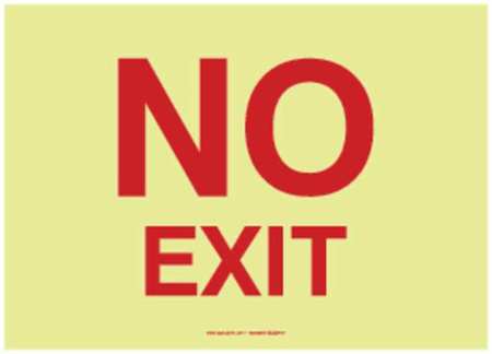 ACCUFORM Exit Sign, No Exit, 10"X14 MLAD517GF