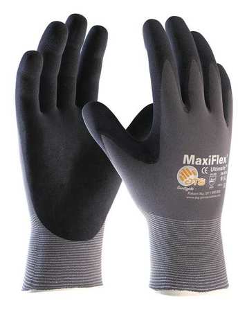 PIP Foam Nitrile Coated Gloves, Palm Coverage, Black/Gray, 2XL, 12PK 34-874