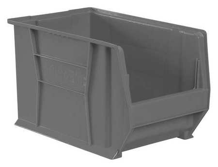 Akro-Mils 200 lb Storage Bin, Plastic, 12 3/8 in W, 12 in H, 20 in L, Gray 30282GREY