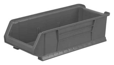 AKRO-MILS 200 lb Super Size Bin, Plastic, 11 in W, 7 in H, 23 7/8 in L, Gray 30286GREY