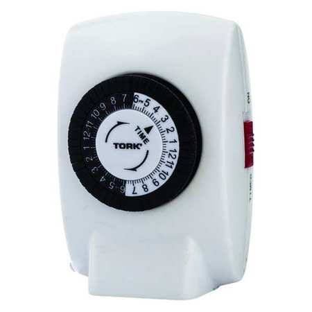 TORK Plug In Timer, Wht, Indoor, 125V, Dgtl, 500W 402B