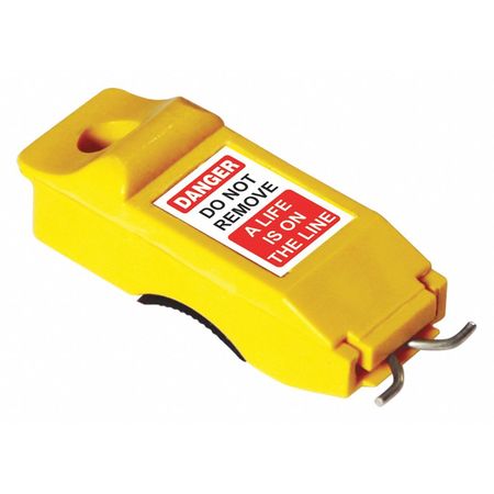 ZORO SELECT Miniature Circuit Breaker Lockout, Yellow 45MZ72