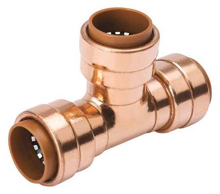 Pro-Line Copper Copper Push Fit Tee, 3/4 in Tube Size 652-004HC