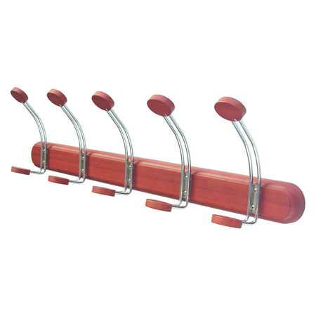 Zoro Select Coat Rack, Cherry, 7-3/4 in. D 45NG69