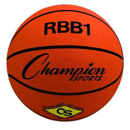 Champion Sports Official Size Pro Rubber Basketball, Size 7 RBB1