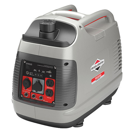 Briggs & Stratton Portable Inverter Generator, Gasoline, 1700 Rated, 2200 Surge, Recoil Start, 14.16 A 30651