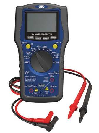 OTC Digital Multimeter, 750 Max. AC Volts, 1,000 Max. DC Volts, 10 Max. AC Amps, 10 Max. DC Amps 3940