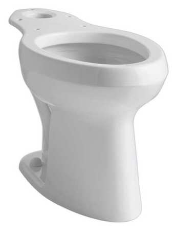 Kohler Toilet Bowl, 1.28 to 1.6 gpf, Pressure Assist Tank, Floor Mount, Elongated, White K-4304-0