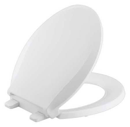 KOHLER Toilet Seat, With Cover, Plastic, Round, White K-4639-0
