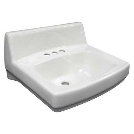 Kohler Bathroom Sink, White, 12-7/8 in H, ADA Comp K-2030-0