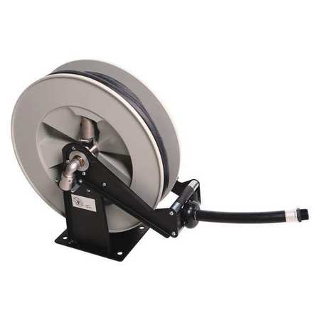 LIQUIDYNAMICS Spring Return Hose Reel, 3/4 in Hose Dia., 25 ft Length, 1,700 psi 43002DEF-25